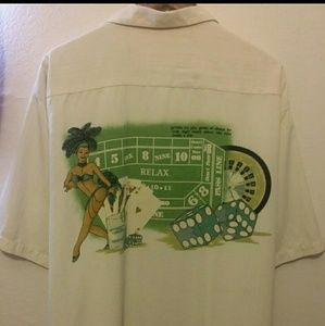 Tommy Bahama Mens Size XL Silk Hawaiian Shirt